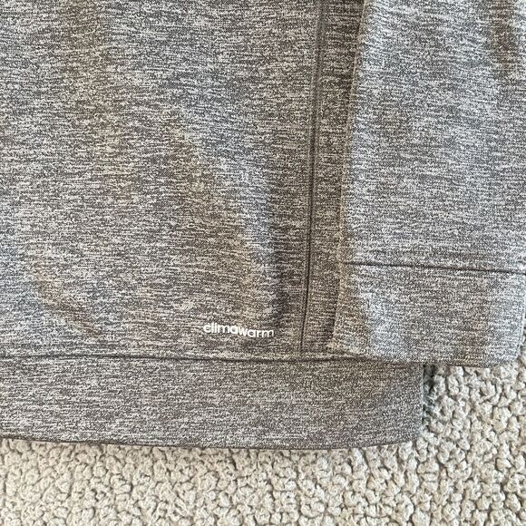 Adidas Essentials Sweater Mens Large Gray Charcoal Hoodie Sportswear Climawarm - Picture 7 of 13